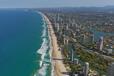 Aerial Image of SURFERS PARADISE LOOKING SOUTH