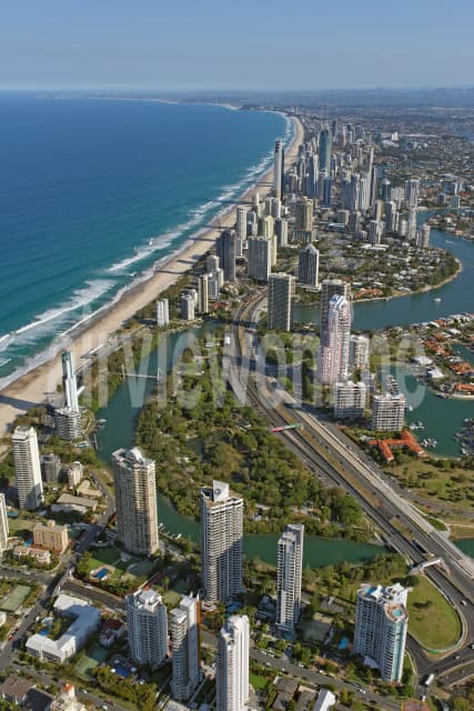 Aerial Image of Surfers Paradise Looking South