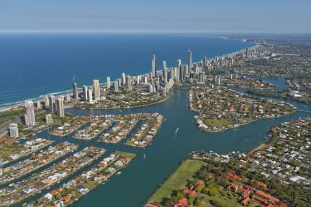 Aerial Image of SURFERS PARADISE SKYLINE FROM THE NORTH-WEST