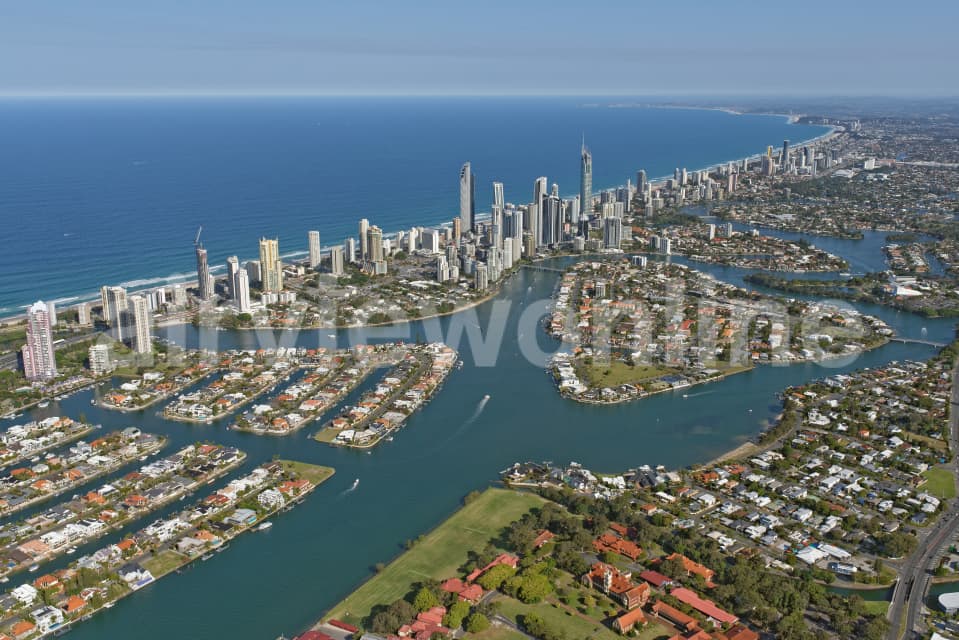Aerial Image of Surfers Paradise Skyline From The North-West