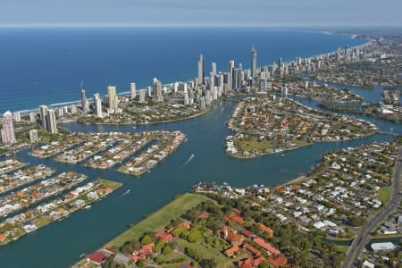 Aerial Image of SURFERS PARADISE SKYLINE FROM THE NORTH-WEST