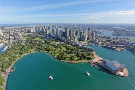 Aerial Image of SYDNEY OPERA HOUSE AND CBD LOOKING SOUTH-WEST