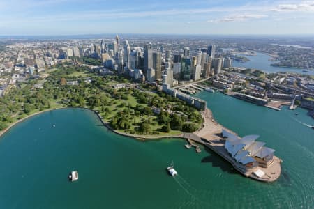Aerial Image of SYDNEY OPERA HOUSE AND CBD LOOKING SOUTH-WEST