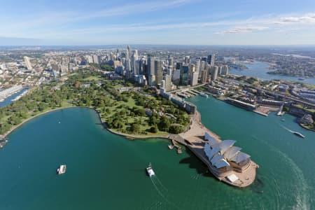 Aerial Image of SYDNEY OPERA HOUSE AND CBD LOOKING SOUTH-WEST