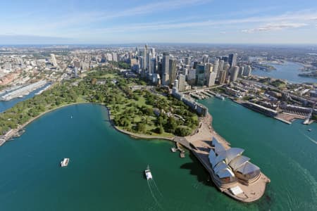 Aerial Image of SYDNEY OPERA HOUSE AND CBD LOOKING SOUTH-WEST