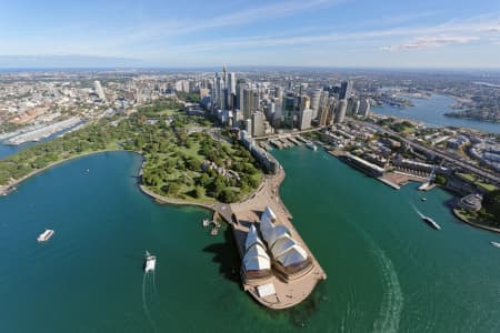 Aerial Image of SYDNEY OPERA HOUSE AND CBD LOOKING SOUTH-WEST