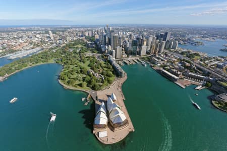 Aerial Image of SYDNEY OPERA HOUSE AND CBD LOOKING SOUTH-WEST