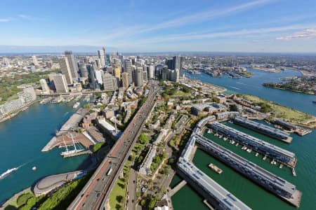 Aerial Image of SYDNEY CBD AND BARANGAROO VIEWED FROM ABOVE DAWES POINT