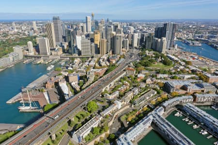 Aerial Image of SYDNEY CBD VIEWED FROM ABOVE DAWES POINT