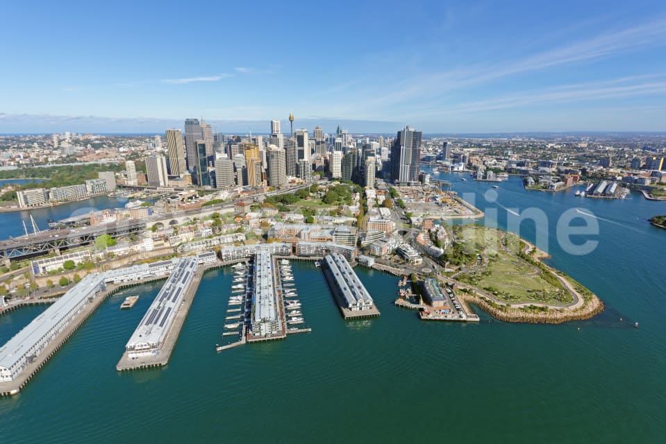 Aerial Image of Millers Point And Sydney CBD From The North