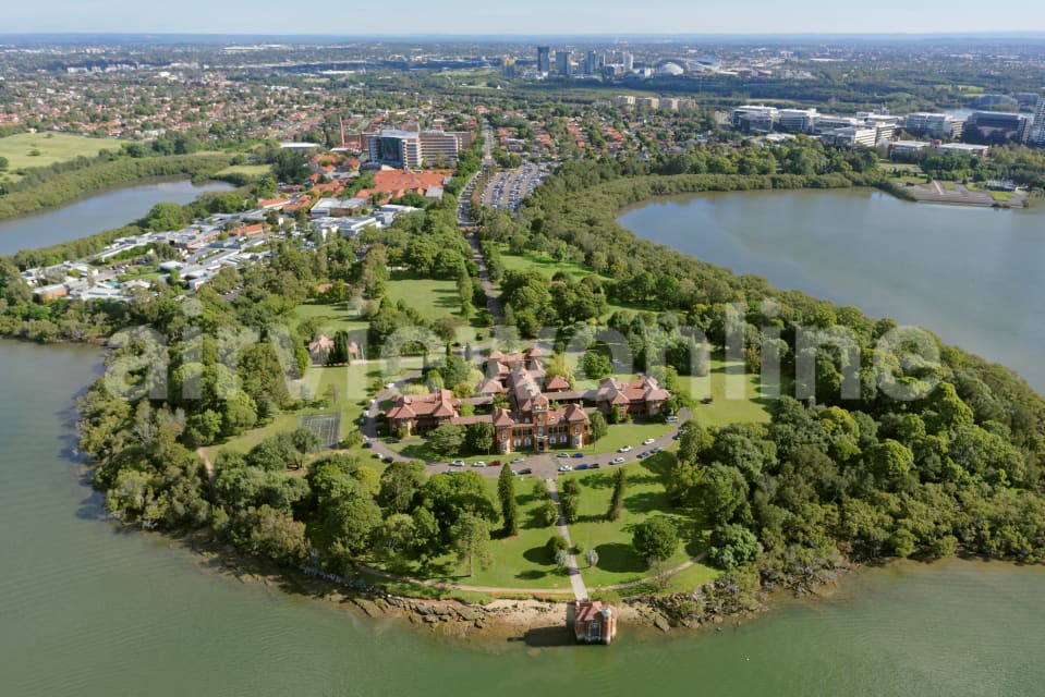 Aerial Image of Rivendell School, Looking South Towards Sydney Olympic Park