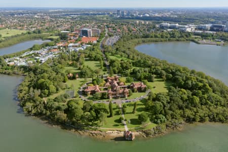 Aerial Image of RIVENDELL SCHOOL, LOOKING SOUTH TOWARDS SYDNEY OLYMPIC PARK