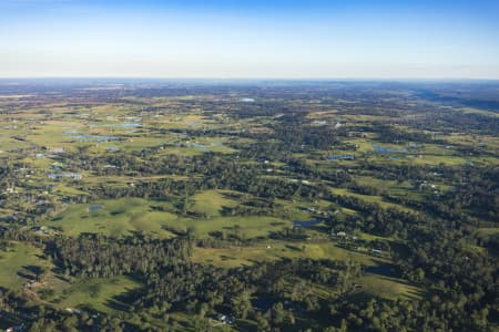 Aerial Image of MULGOA COUNTRY SIDE IN THE LATE AFTERNOON