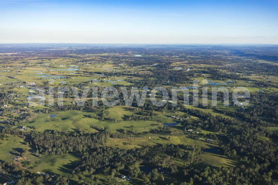 Aerial Image of Mulgoa Country Side In The Late Afternoon