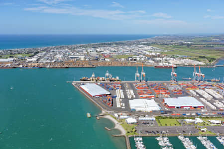 Aerial Image of PORT OF TAURANGA LOOKING EAST