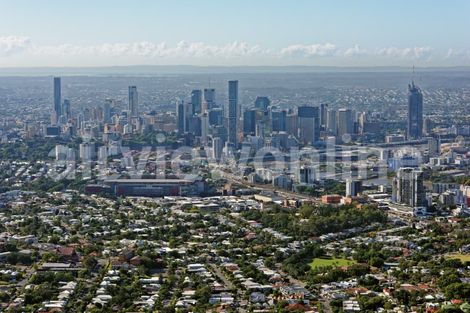 Aerial Image of Brisbane CBD Skyline From The West