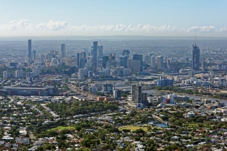 Aerial Image of BRISBANE CBD SKYLINE FROM THE WEST