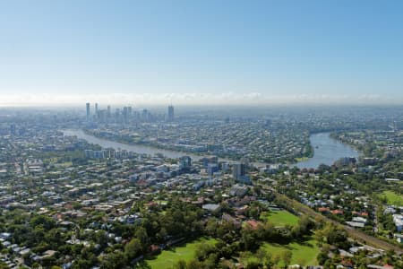 Aerial Image of TOOWONG LOOKING EAST TO BRISBANE CBD