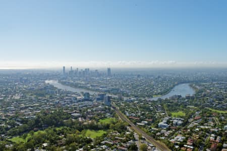 Aerial Image of TOOWONG LOOKING EAST TO BRISBANE CBD