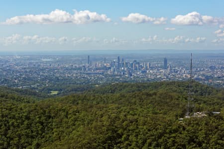 Aerial Image of MOUNT COOT-THA LOOKING EAST TO BRISBANE CBD