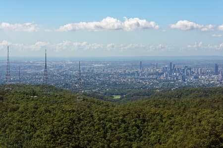 Aerial Image of MOUNT COOT-THA LOOKING EAST TO BRISBANE CBD