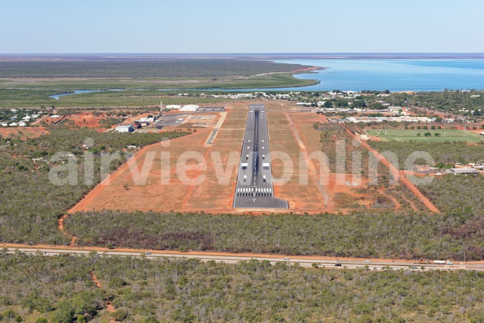 Aerial Image of Broome Airport Looking East Along Runway 10