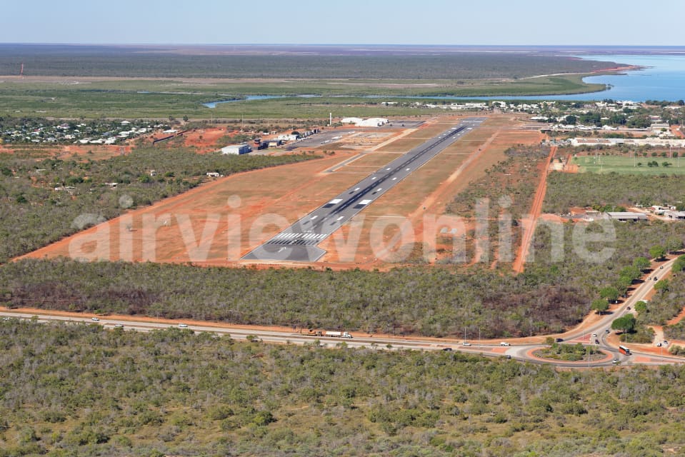 Aerial Image of Broome Airport Looking East Along Runway 10