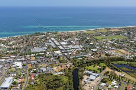 Aerial Image of BUSSELTON LOOKING NORTH-EAST OVER JETTY