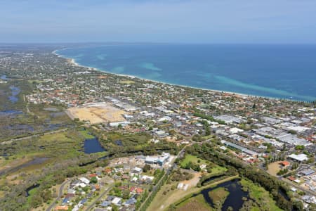 Aerial Image of BUSSELTON LOOKING WEST OVER GEOGRAPHE BAY