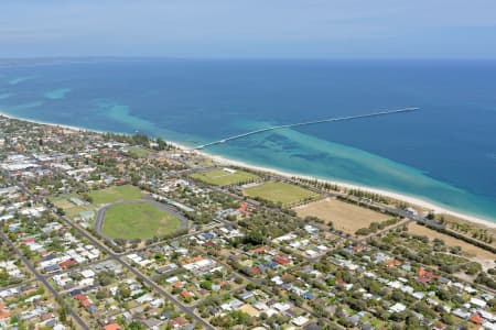 Aerial Image of BUSSELTON LOOKING WEST OVER JETTY