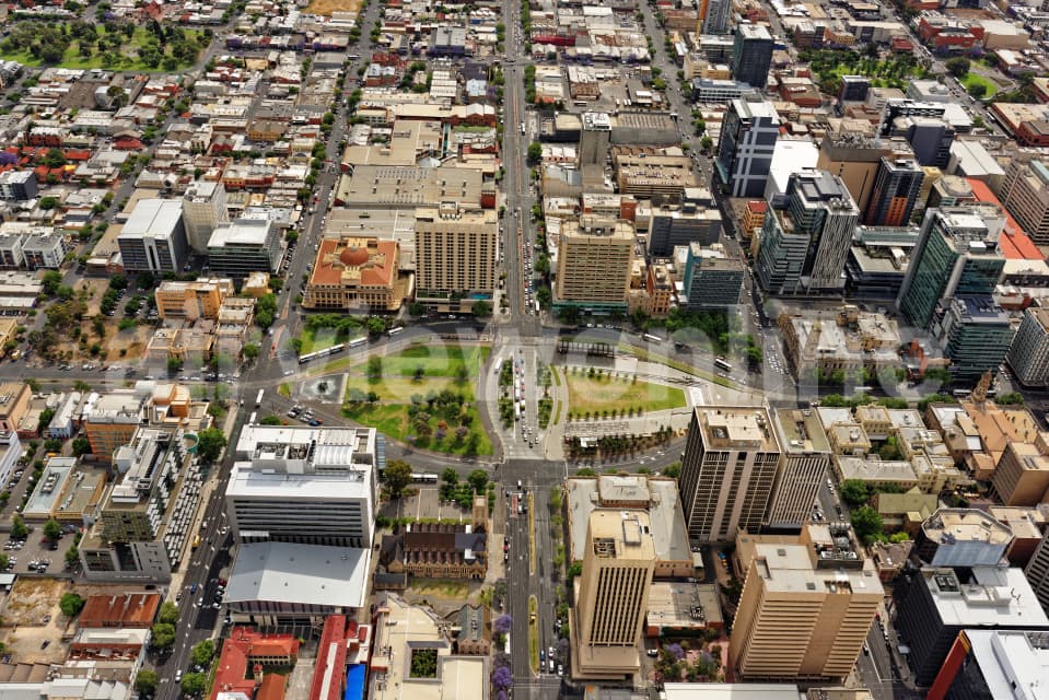 Aerial Image of Victoria Square In Adelaide CBD