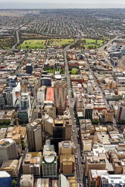 Aerial Image of Adelaide CBD Looking West