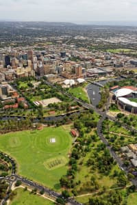 Aerial Image of NORTH ADELAIDE LOOKING SOUTH-WEST TO ADELAIDE CBD