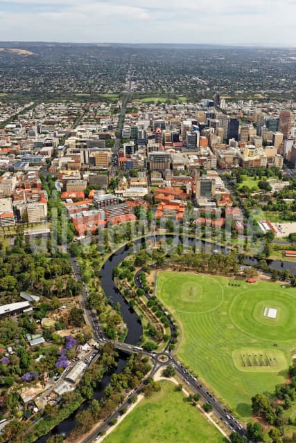 Aerial Image of Adelaide Zoo Looking South To University Of Adelaide
