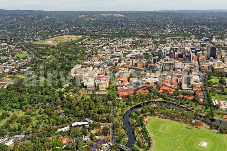 Aerial Image of North Adelaide Looking South To University Of Adelaide