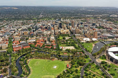 Aerial Image of NORTH ADELAIDE LOOKING SOUTH TO ADELAIDE CBD