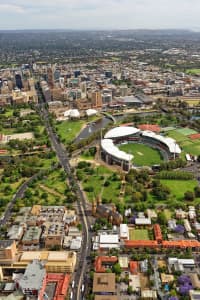 Aerial Image of NORTH ADELAIDE LOOKNG SOUTH TO ADELAIDE OVAL AND CBD