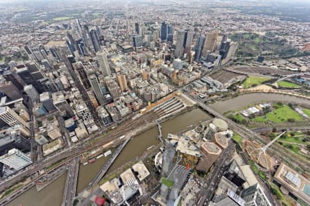 Aerial Image of SOUTHBANK AND MELBOURNE CBD LOOKING NORTH