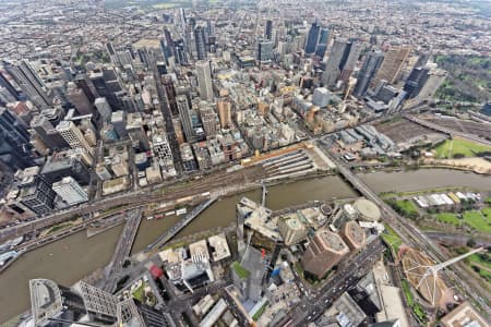 Aerial Image of SOUTHBANK AND MELBOURNE CBD LOOKING NORTH