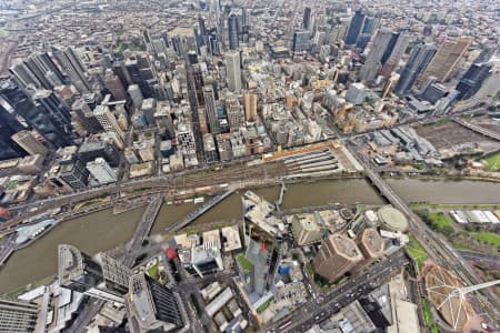 Aerial Image of SOUTHBANK AND MELBOURNE CBD LOOKING NORTH
