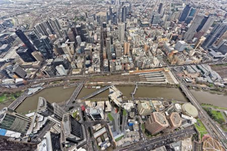Aerial Image of SOUTHBANK AND MELBOURNE CBD LOOKING NORTH