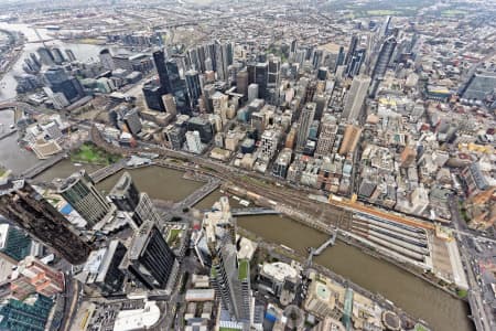 Aerial Image of SOUTHBANK AND MELBOURNE CBD LOOKING NORTH-WEST