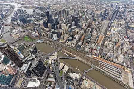 Aerial Image of SOUTHBANK AND MELBOURNE CBD LOOKING NORTH-WEST