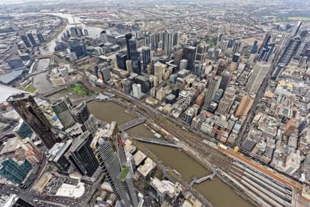 Aerial Image of SOUTHBANK AND MELBOURNE CBD LOOKING NORTH-WEST