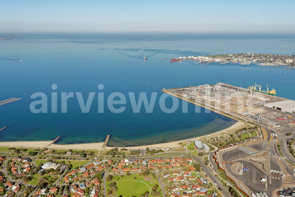 Aerial Image of Port Melbourne Looking South