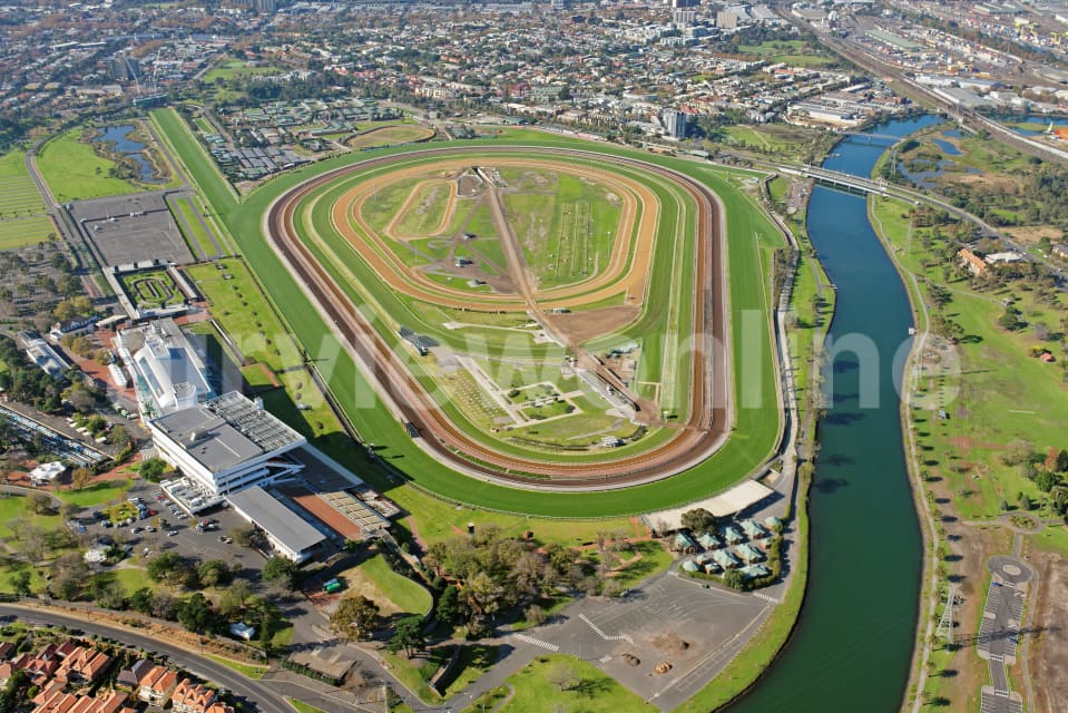 Aerial Image of Flemington Racecourse Looking East
