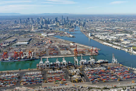 Aerial Image of YARRAVILLE LOOKING EAST TO MELBOURNE CBD