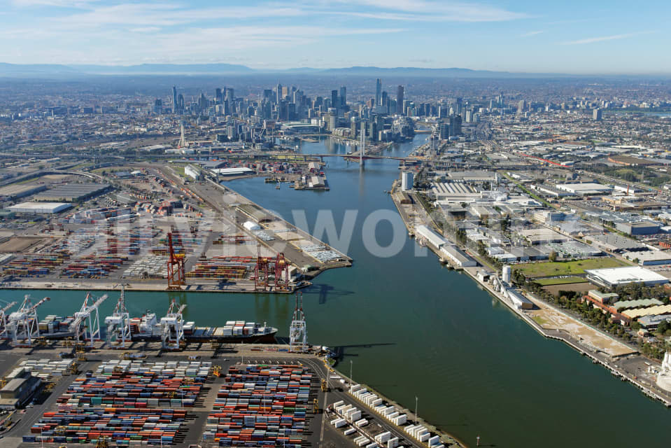 Aerial Image of Yarraville Looking East To Melbourne CBD