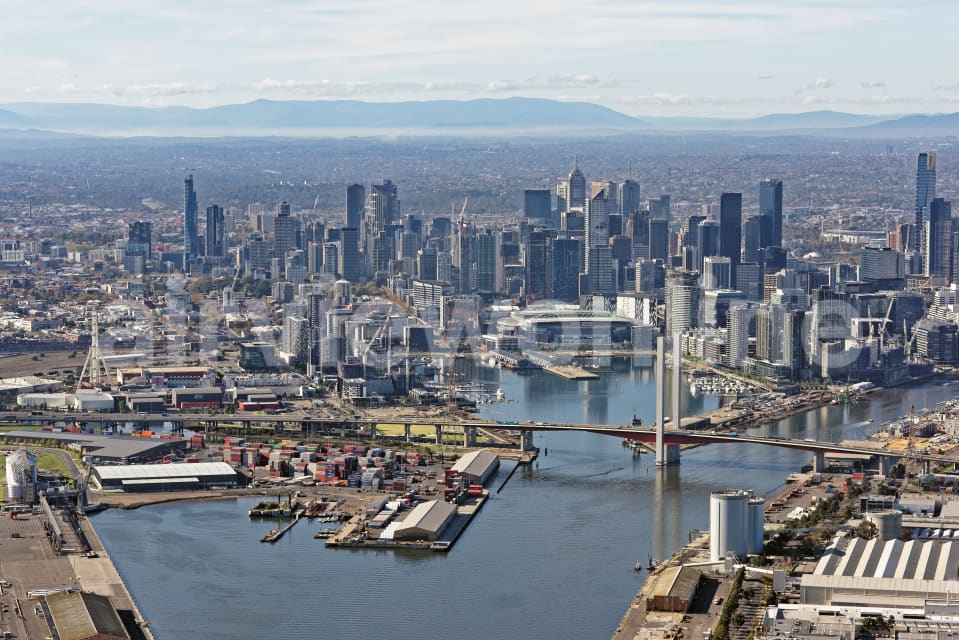 Aerial Image of Melbourne CBD From The West