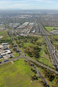 Aerial Image of WEST GATE FREEWAY LOOKING EAST TO MELBOURNE CBD